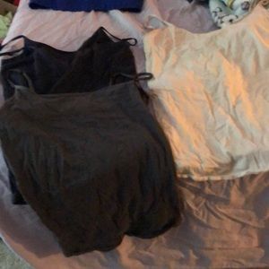 Three American Eagle camisole tanks with shelf bra